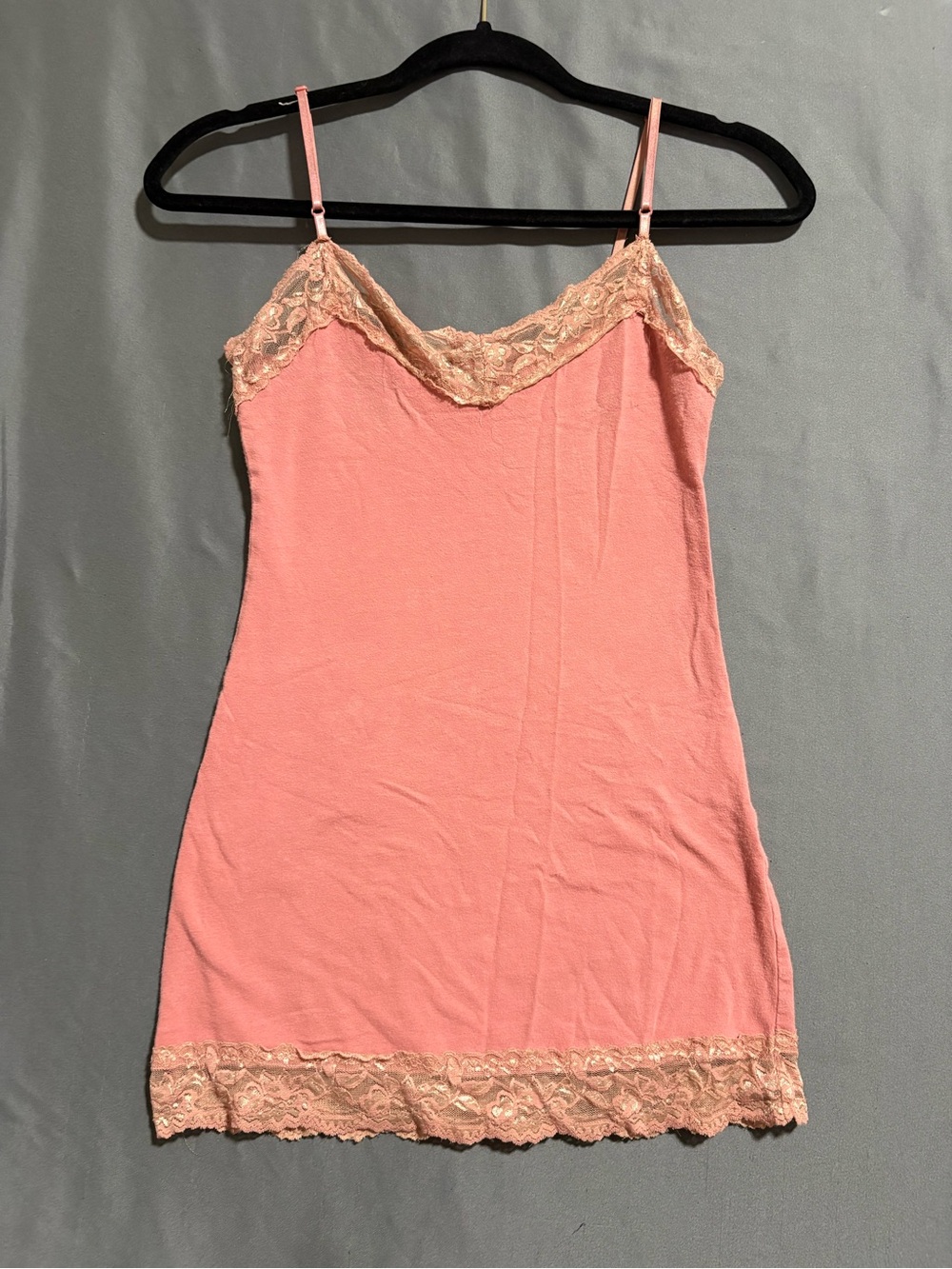 Bozzolo Pink Lace-Trim Chemise Slip